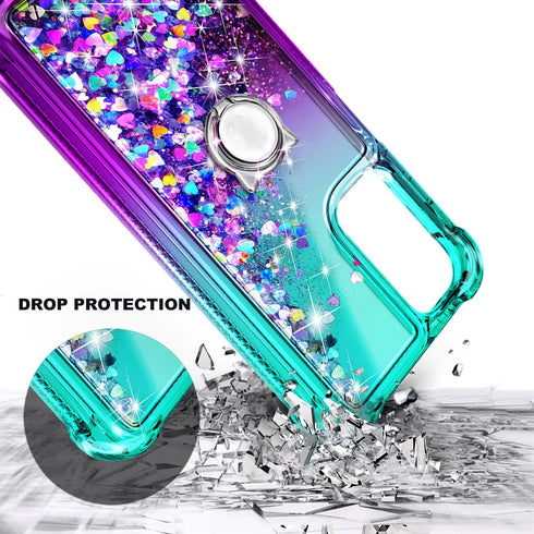 NZND Designed for Galaxy A15 Case, Samsung A15 4G/A15 5G Phone Case, Glitter Floating Liquid Waterfall Cute Case,
