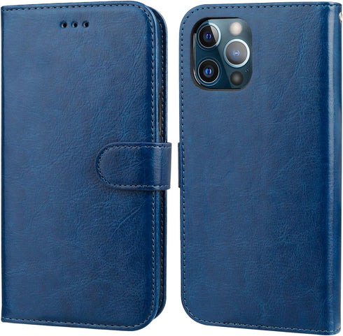 Bocasal Detachable Wallet Case for iPhone 13 Pro Max - RFID Blocking Card Slots, Premium PU Leather Magnetic Cover