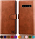 SUANPOT Leather Wallet Case for Samsung Galaxy S10+ / S10 Plus 6.4 - RFID Blocking, Flip Folio Book Cover, Shockproof,