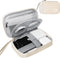 Electronics Travel Organizer, Portable Waterproof Storage Bag for Small Charging Cords, Charger, SD Cards, Beige