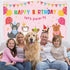 Dog Girl Party Decorations, Pink Puppy Dog Themed Birthday Supplies, Lets Party Banner Backdrop for Kids Photography