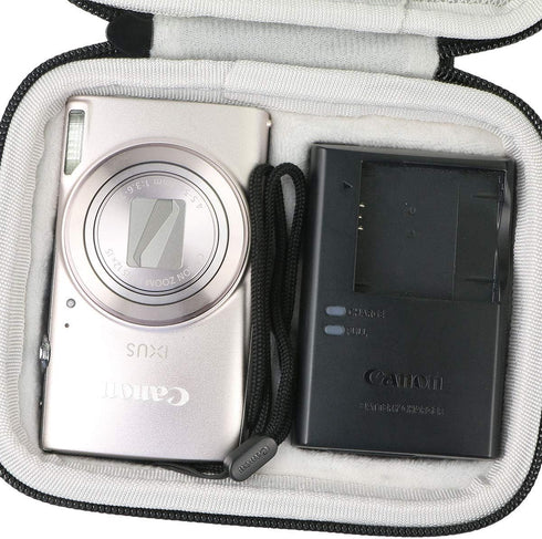 khanka Hard Travel Case Replacement for Canon PowerShot ELPH 180/190/360 Digital Camera in Black
