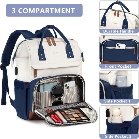 Backpack 15.6 Inch BackPacks Pack Daypack Focdod Laptop for Womem Work Bags: Travel Durable Back With USB Charging Port