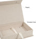 Linen Photo Storage Box 4x6, Beige Memory Box for Photos, Pictures, Certificates, Scrapbooking Supplies, Keepsakes,