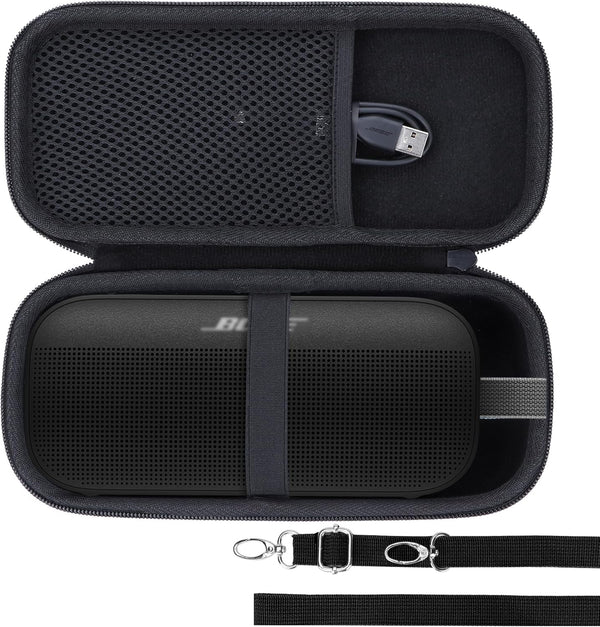 Hard Case for Bose SoundLink Flex Bluetooth Portable Speaker (Black Case) Compatible