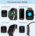 KALINCO Smart Watch for Men Women, 1.8" Fitness Tracker with Heart Rate/SpO2/Stress/Sleep Monitor, Alexa Built-in, 100+