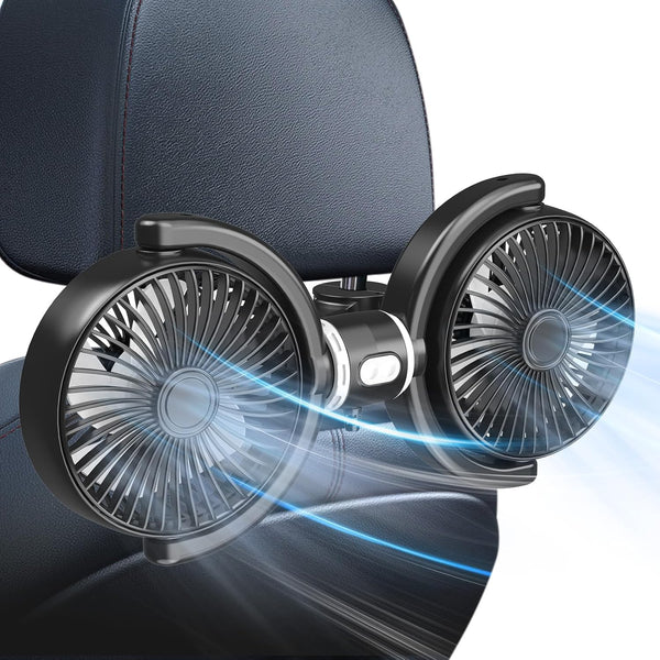Trustnice USB Car Fan for Backseat for Kids, Dual Head Car Seat