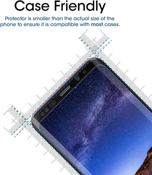 Macosen Galaxy S8 Privacy Screen Protector, 2-Way Anti Spy, Scratch Resistant Full Adhesive Coverage for Samsung Galaxy