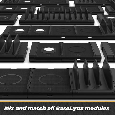 Scosche BaseLynx Modular Charging System with Qi-Certified Wireless Charging Pad and Multi-Device Charging Station with