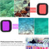 GEPULY 6-Pack Set 13 ND8, ND16, ND32, ND64, ND Filter Lens for GoPro Hero Black, Light Red, Magenta Filters, Snorkel