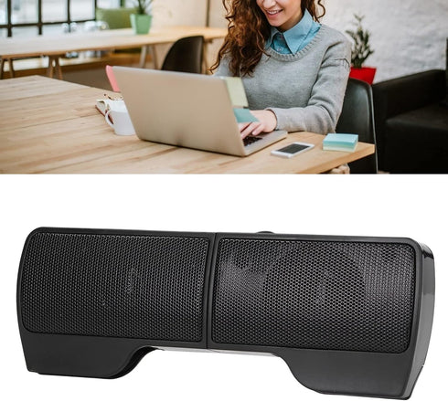 Zerodis Laptop Speakers, USB Powered Wired Monitor Soundbar Stereo Sound with Screen Clip for Monitor, Tablets, TV
