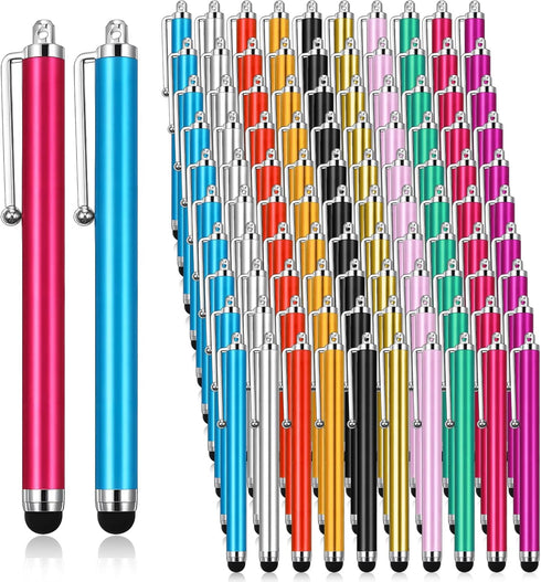 Exclaith 100 Pieces Stylus Pen for Touchscreen Universal Capacitive Touch Screen Pens Mesh