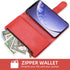 Asuwish iPhone 11 Wallet Case with Flower Flip, Tempered Glass Protector & Card Holder - Red Cell Accessories
