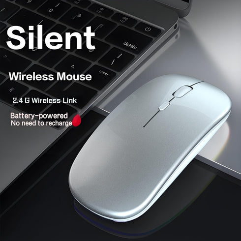Herolland 2.4G 3 Battery Wireless Mouse, Noiseless Mouse with USB Receiver - Slim Portable Computer Mice, DPI Quiet