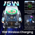 SMALLSHS 15W Car Phone Holder with Wireless Car Charger, Car Vent Mount with Induction Opening and Closing, Air Vent