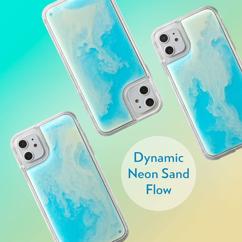 SteepLab Flowing Neon Sand Liquid iPhone 11 Case (2019, 6.1"), Full Body Protection, Ocean and Beach Design