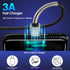 3ft USB Type C Cable 3 Pack for Samsung Galaxy S9/S10/S8 Plus, iPhone 15/15 Pro Max, 3A Fast Charging, TPE.
