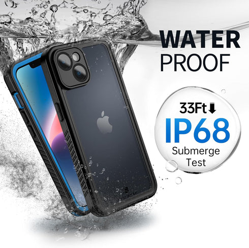 BEASTEK iPhone 14 Waterproof Case, Underwater Shockproof Dustproof Case, FSN Series with Built-in Screen Protector with Protective Clear Back Cover, for Apple iPhone 14 (6.1'') (Blue)