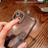 Luxury Pink Clear Glitter Case for iPhone 15 Plus 6.7", Bling Diamond Rhinestone, Soft TPU Bumper, Camera Protector.