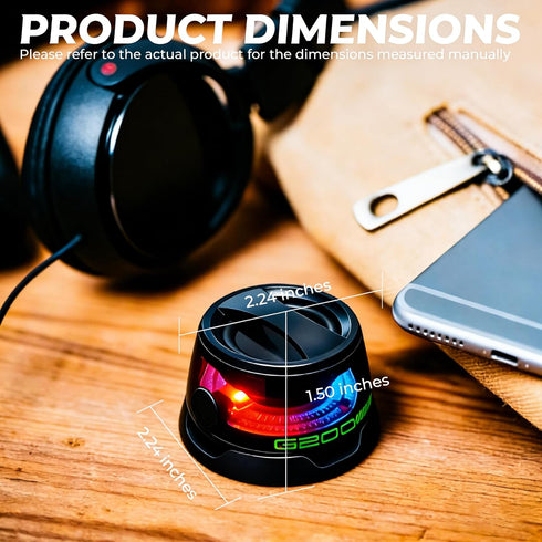 LENOLL 2 Pack Set, Magnetic Mini Bluetooth Speaker with RGB Lights, Dual Wireless Stereo Speaker Portable Small