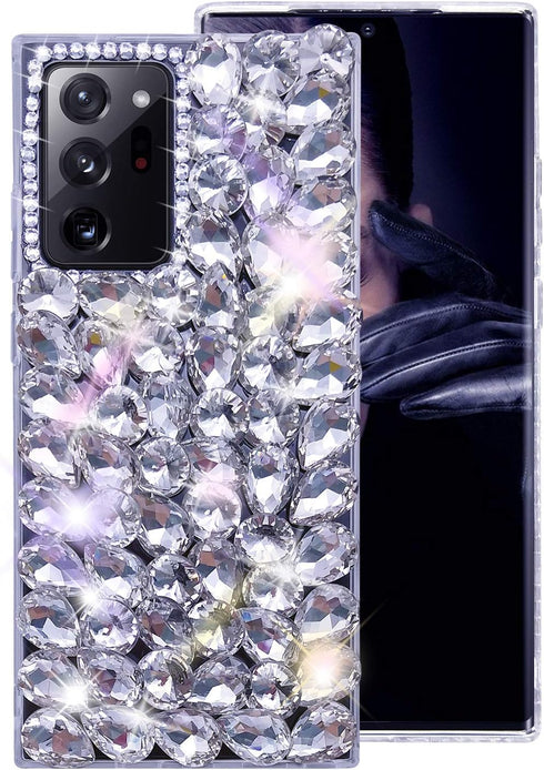 Bonitec 3D Glitter Sparkle Bling Case for Samsung Galaxy Note 20 Ultra 5G, Luxury Shiny Crystal Rhinestone Diamond
