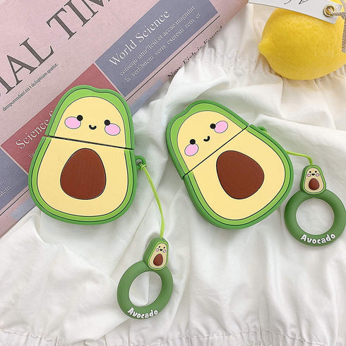 Coralogo Cute Compatible Airpods 1/2 Case, Cartoon Character Silicone Fruit Design Cover for Kids Teens