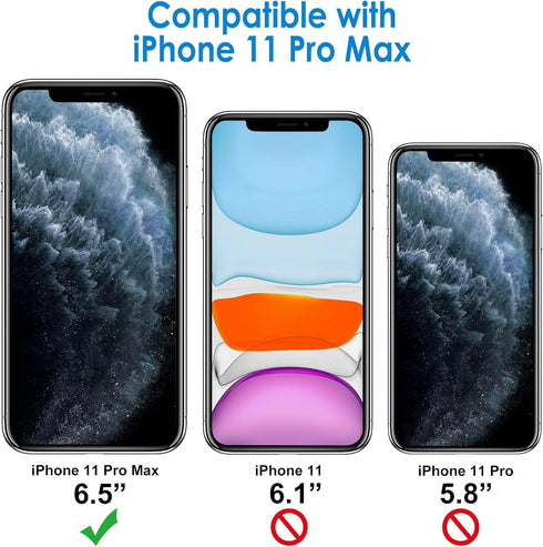 NGB Designed for iPhone 11 Pro-Max Case, Pink/Aqua Glitter Liquid Sparkle Cover with Accessories