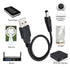 zdyCGTime 2.0 5.5x2.1mm 5 (28CM/11inch, 5.5x2.1mm)(2packs) USB A Male to DC Male Adapter Cable Volt DC Barrel Power