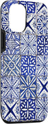 Blue and White Portuguese Tile Pattern Case for iPhone 12/12 Pro, Mediterranean Art Design