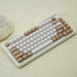 Tiramisu Theme Dye Sub PBT Keycaps - MA Profile 129 Keys Dye Sublimation PBT Custom Keycaps for Cherry Gateron MX