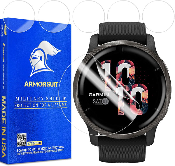 ArmorSuit 6 Pack for Garmin Venu 2 / Venu 2 Plus Screen Protector, MilitaryShield HD Clear Film