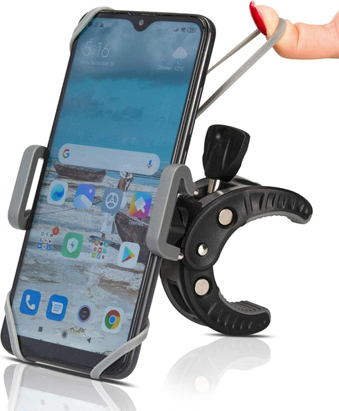 Baby Stroller Phone Holder, Universal for Shopping Cart, Golf Cart, Bike, Motorcycle, Scooter, ATV, Grey