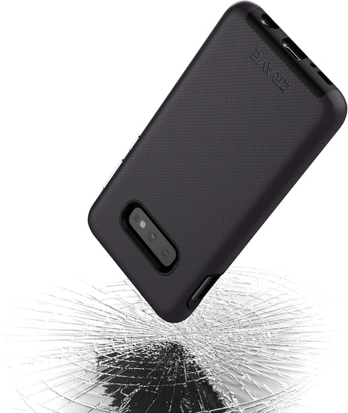 Crave Dual Guard for Samsung Galaxy S10e Case - Shockproof Protection Dual Layer Case in Black