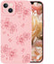 Compatible with iPhone 13 Case - Cute Butterfly Flowers Engraved Soft Silicone Phone Case for Women Girl (Pink)
