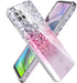 BAISRKE Moto G 5G Case, Motorola One 5G Ace Glitter Sparkle Shockproof Clear Hard Back Cover - Pink