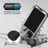 Lanhiem Heavy Duty Metal Case for iPhone 13, Shockproof Tough Rugged Cover with Built-in Glass Screen Protector, 360