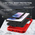 Samsung Galaxy S21 Plus Case with 2Pcs Self Healing TPU Screen & Camera Lens Protectors - Military Grade Red/Black