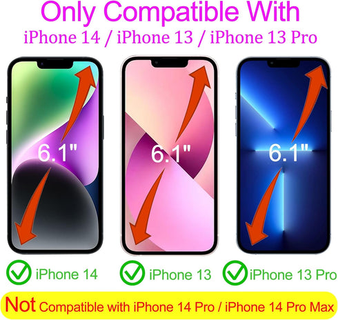 iPhone 14/13/13 Pro Privacy Screen Protector - 28° Anti-Spy Tempered Glass, Full Coverage, Bubble-Free, Easy Install,