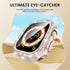 Tensea 2 in 1 Waterproof Case for Apple Watch Ultra2/Ultra 49mm, Hard PC Diamond Bumper with Tempered Glass Film, Bling