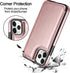 HianDier Wallet Case for iPhone 11 Pro Max, Slim Protective Case, Rose Gold, Credit Card Slot Holder