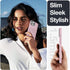 Magnetic iPhone 14 Pro Max Case, Slim Protective Translucent Matte with Military-Grade Protection, 6.7 inch, Pink