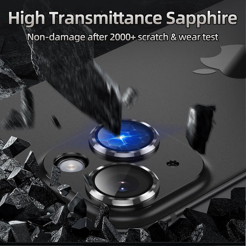 AFARER 2024 Camera Lens Protector for iPhone 15/iPhone 15 Plus, Upgraded 3D Metal Anti-Scratch with 9H Tempered Glass