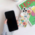 J.west Frosted Clear Case for iPhone 13 Pro Max 6.7", Cute Soft Slim Silicone Cover with Flower Design