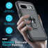 Shop Google Pixel 8a Case 2024: Heavy Duty Black Matte with Screen & Camera Lens Protectors, Rotatable Kickstand.