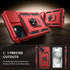 Goton iPhone 15 Plus Case - Heavy Duty Shockproof Bumper with Screen Protector & Slide Camera Cover, Red