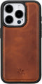Venito iPhone 15 Pro Case Compatible with Magsafe, Genuine Leather Soft Snap-on Back Cover, Protective Slim Case (Lucca
