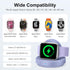 Portable Magnetic Charging Dock for Apple Watch, Wireless Fast Watch Charger Stand with Charging Cable, Support Nightstand Mode, Compatible with Apple Watch Series9 8 7 SE 6 5 4 3 2-Purple