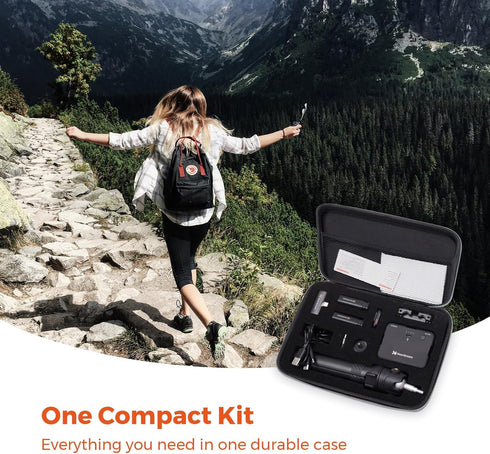 VK10 Vlogging Kit for Smartphone, Fill Light, Microphone, Phone Mount, Tripod, Bluetooth Remote Control