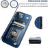 ONETOP iPhone 12 Pro Max Wallet Case with Card Holder, PU Leather Kickstand, Double Magnetic Clasp, 6.7 Inch (Blue)
