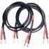 CESS-037-3f Banana Plug Male to Male Speaker Cable 12 Gauge, 2 Cables (3 FEET)